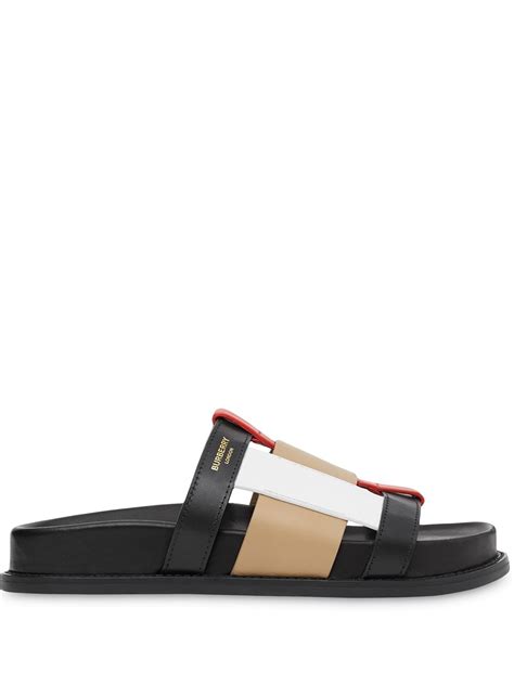 burberry colour-block slide sandals|burberry slides bloomingdale's.